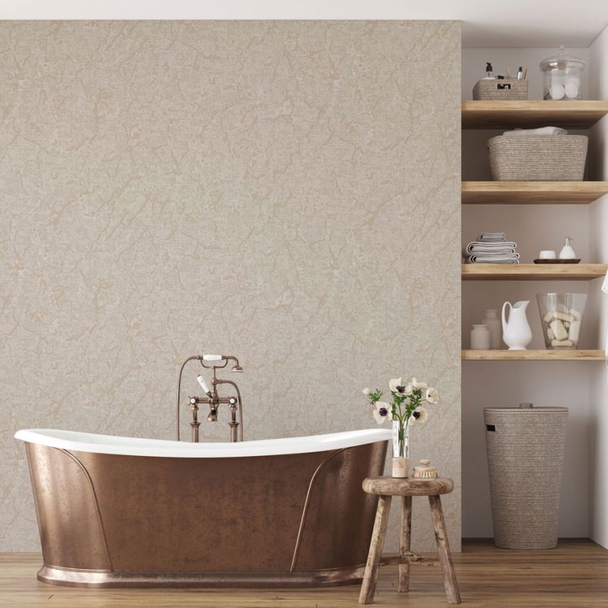 Non-woven wallpaper, beige, stucco, 1406-3, Dante, AdaWall