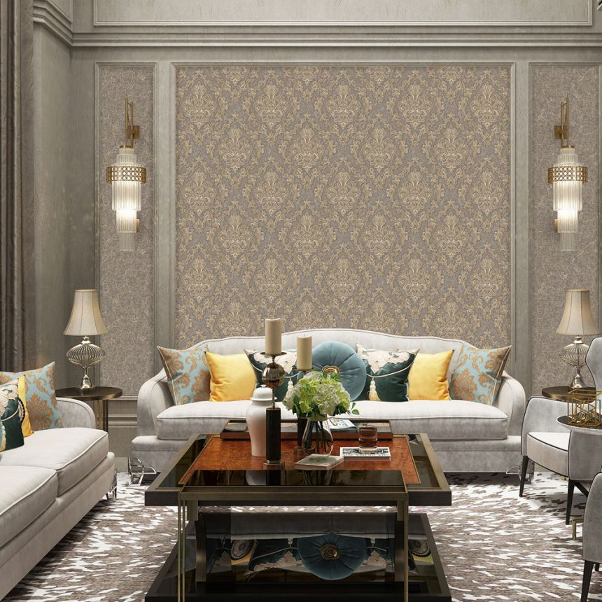 Non-woven wallpaper, brown, stucco, 1406-4, Dante, AdaWall