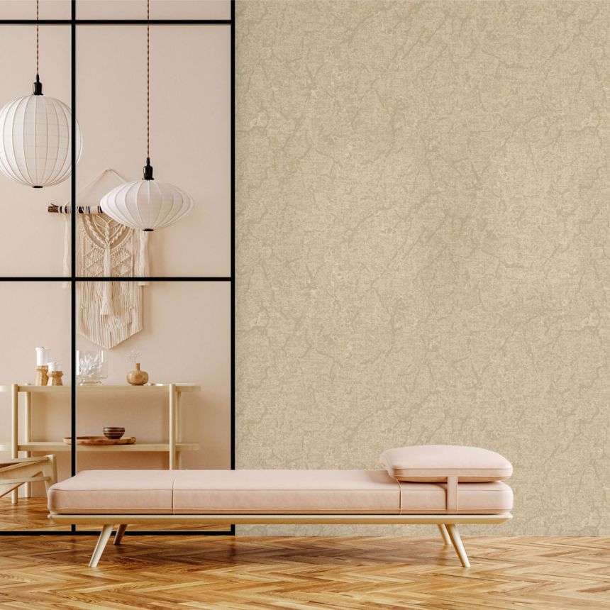 Non-woven wallpaper, beige, stucco, 1406-5, Dante, AdaWall
