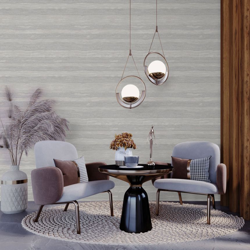 Non-woven wallpaper, cream, stripes, 1506-1, Vera, AdaWall