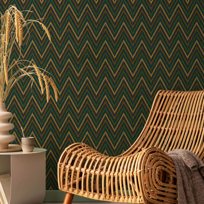 Geometric non-woven wallpaper, zigzag pattern, 1509-5, Vera, AdaWall