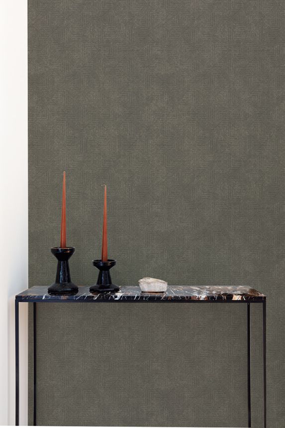 Gray-brown geometric non-woven wallpaper, A68201, Vavex 2026