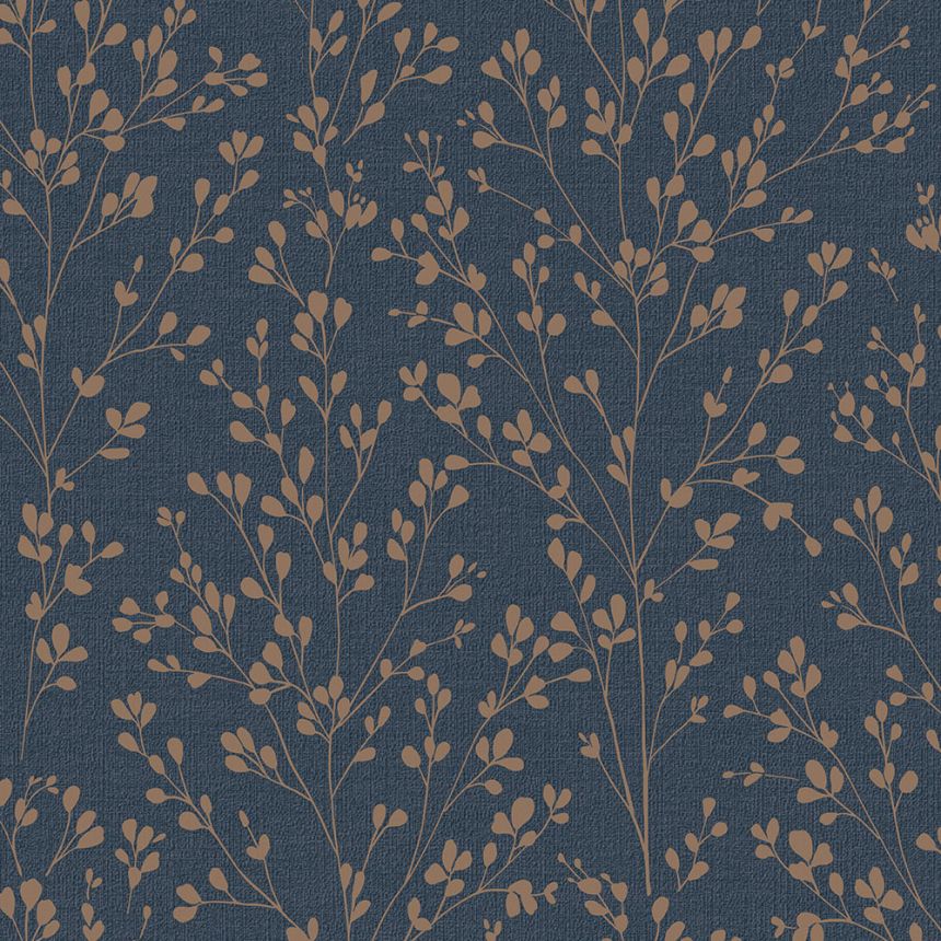 Blue-bronze wallpaper with branches, A71404, Vavex 2026