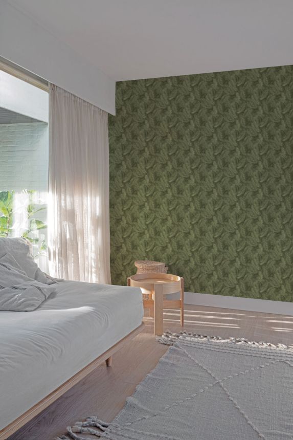 Green non-woven wallpaper, palm leaves, A70203, Vavex 2026