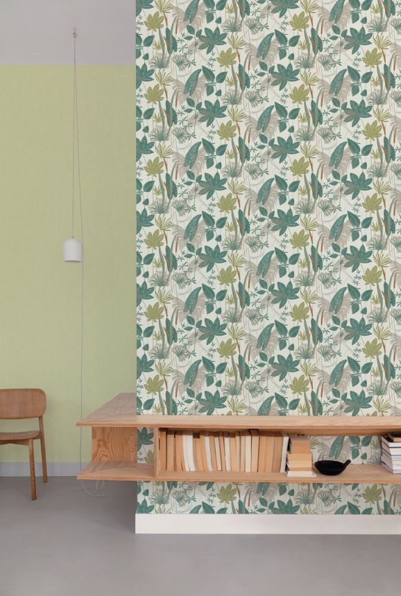 Green non-woven wallpaper, fabric imitation, A71007, Vavex 2026