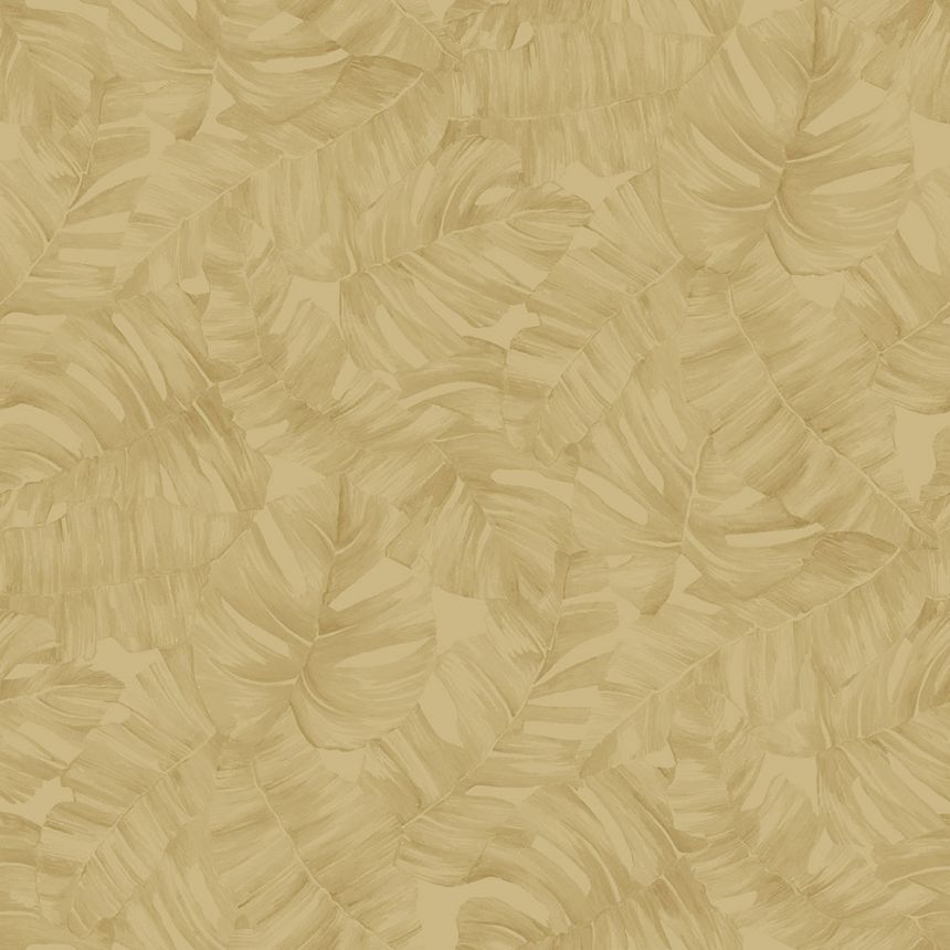 Ocher non-woven wallpaper, leaves, A67602, Vavex 2026