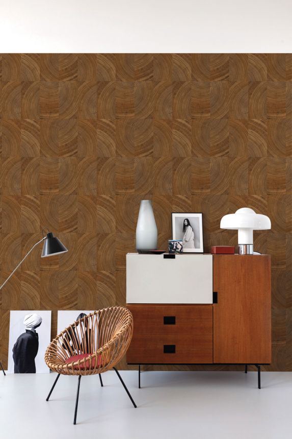 Brown wallpaper, wood paneling imitation, A69101, Vavex 2026