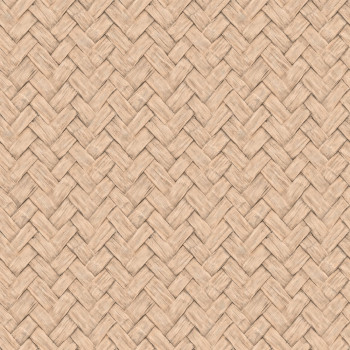 Non-woven wallpaper, brown, mat imitation, M69098D, Nomade, Ugépa