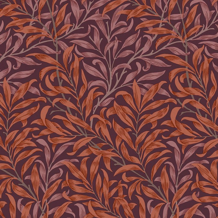 Non-woven wallpaper, purple, branches, 124243, William Morris At Home