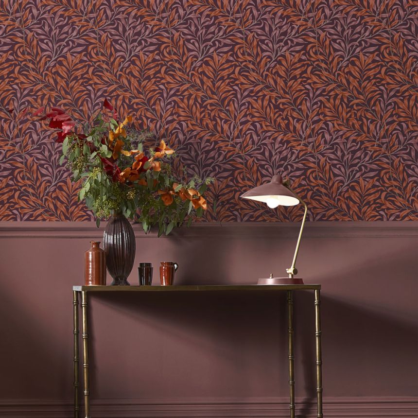 Non-woven wallpaper, purple, branches, 124243, William Morris At Home