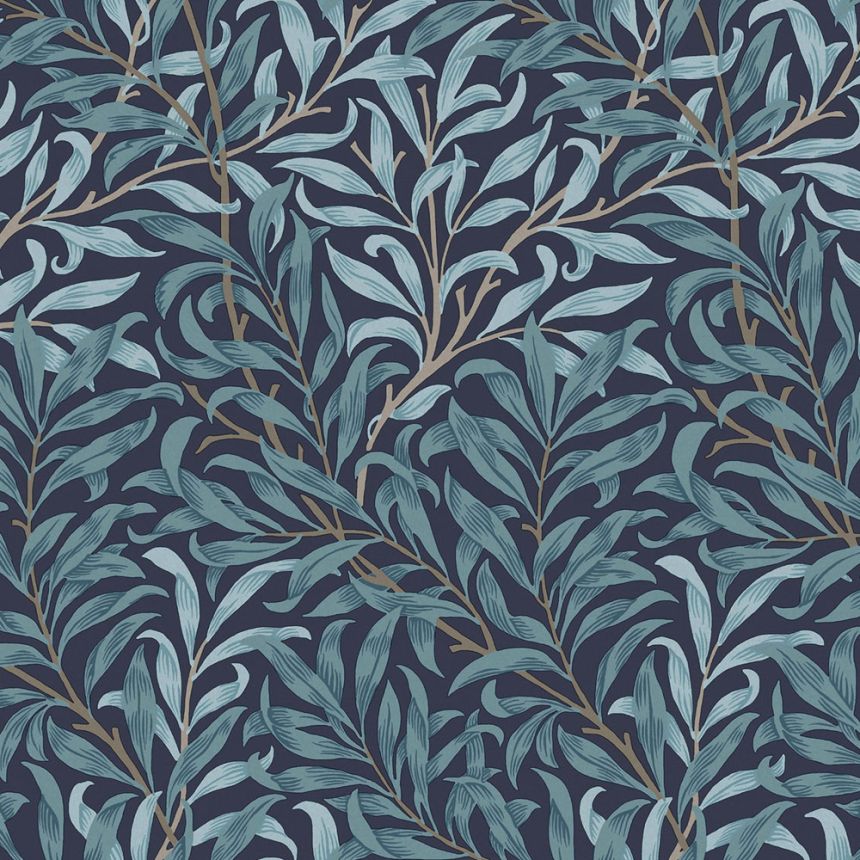 Non-woven wallpaper, blue, branches, 124246, William Morris At Home