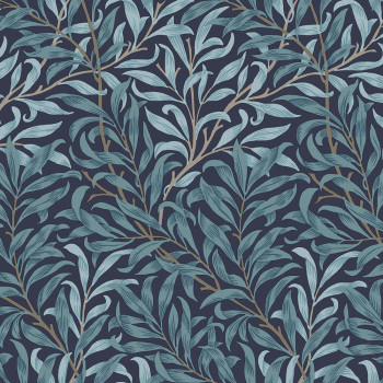 Non-woven wallpaper, blue, branches, 124246, William Morris At Home