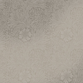 Non-woven wallpaper, gray-beige, flowers, leaves, 124257, William Morris At Home