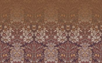 Non-woven wall mural, red, flowers, leaves, 125346, William Morris At Home