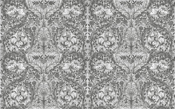 Non-woven wall mural, gray, flowers, 125427, William Morris At Home