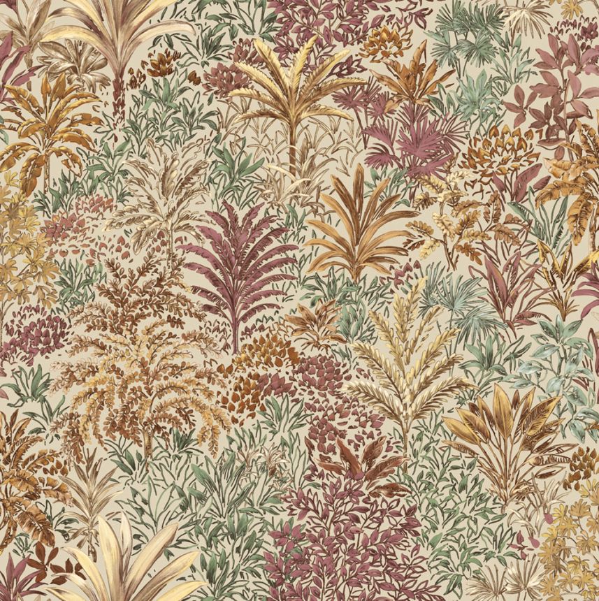 Luxury non-woven wallpaper, trees, leaves, Z15501, Mini Trend, Zambaiti Parati