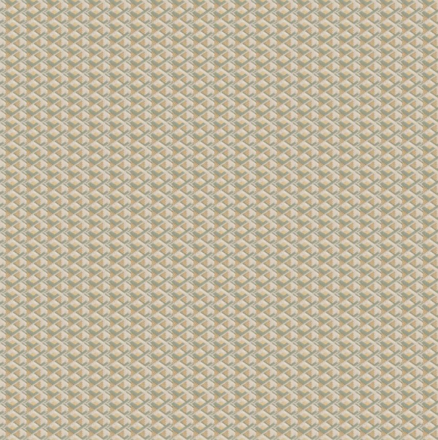 Luxury geometric non-woven wallpaper, green, Z15504, Mini Trend, Zambaiti Parati