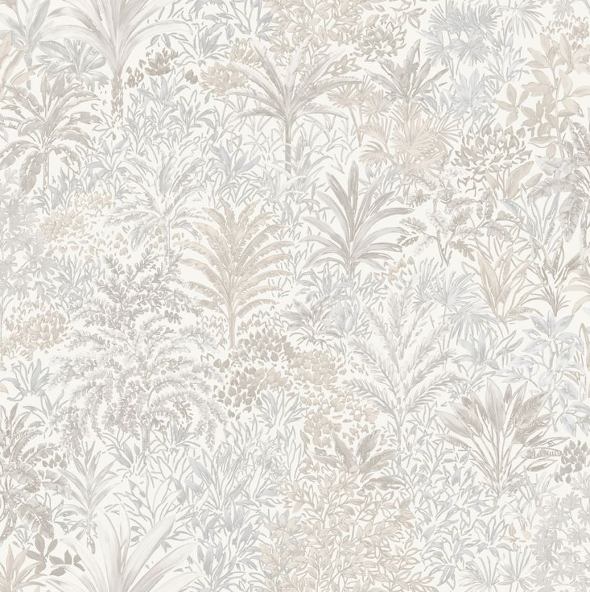 Luxury non-woven wallpaper, cream, trees, leaves, Z15507, Mini Trend, Zambaiti Parati