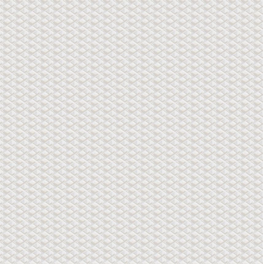 Luxury geometric non-woven wallpaper, white-cream, Z15509, Mini Trend, Zambaiti Parati