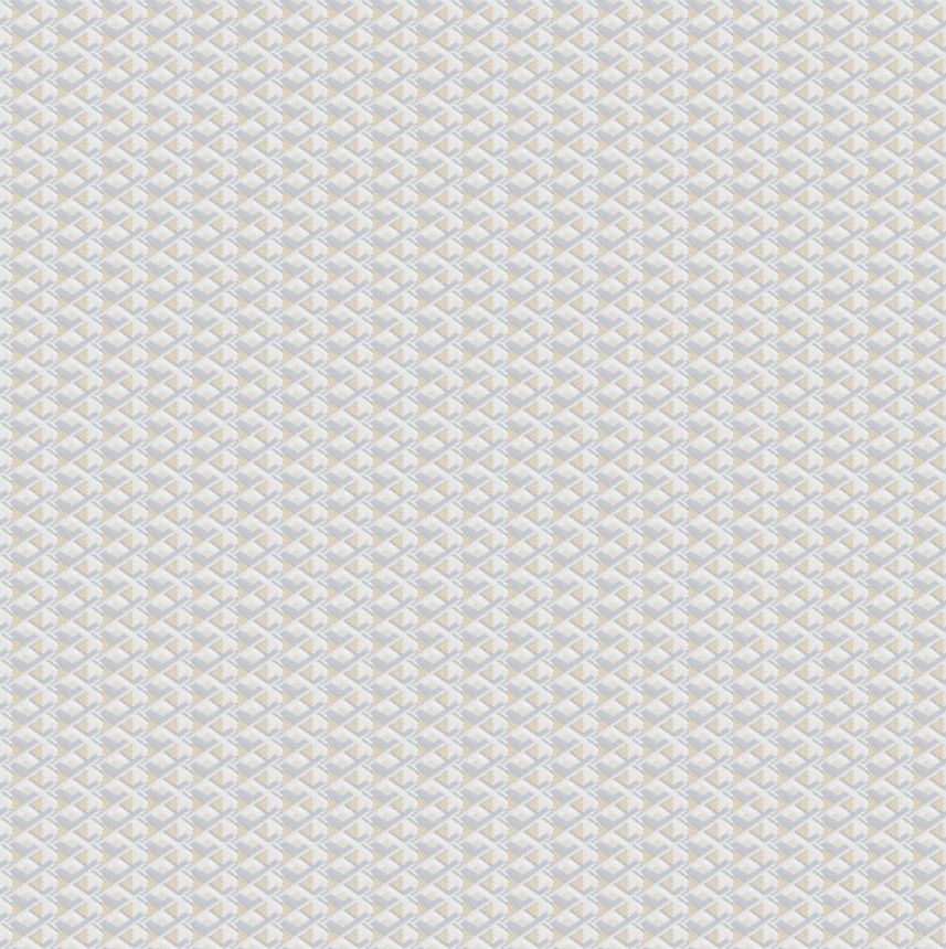 Luxury geometric non-woven wallpaper, grey-beige, Z15510, Mini Trend, Zambaiti Parati