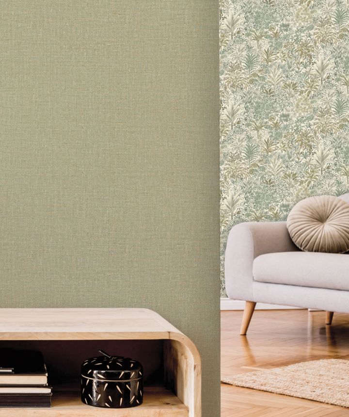 Luxury non-woven wallpaper, grey-beige, trees, leaves, Z15511, Mini Trend, Zambaiti Parati