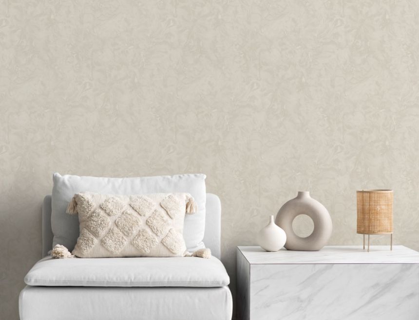 Luxury non-woven wallpaper, grey-beige, stucco plaster, Z15515, Mini Trend, Zambaiti Parati