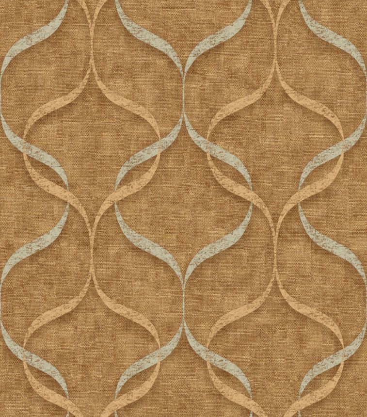 Luxury non-woven wallpaper, ocher, ornaments, Z15526, Mini Trend, Zambaiti Parati