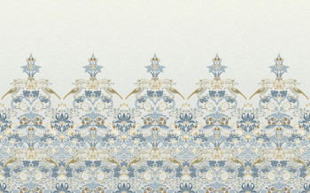 Non-woven wall mural, blue, flowers, birds, 125319, William Morris At Home
