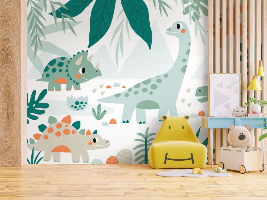 Custom non-woven wallpaper on the wall, Dinosaurs, 10002, Vavex