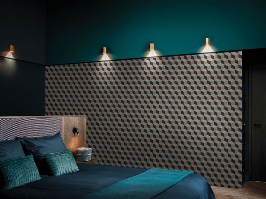 Non-woven wallpaper geometric pattern 220365, Geometry, Vavex