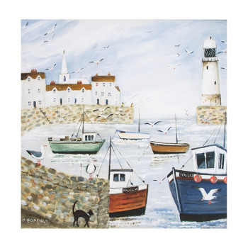 Frameless picture101568, Harborside Lighthouse, Wall Art, Graham Brown