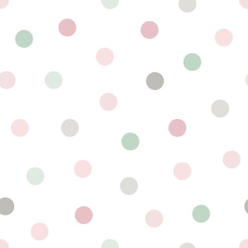 Children's non-woven wallpaper 139040, Polka dots, Let's play, Esta