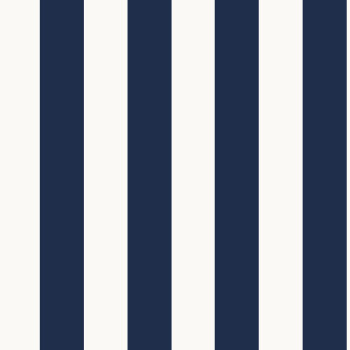 Non-woven wallpaper Stripes 108557, Navy Stripe, Kids@Home 6, Graham & Brown