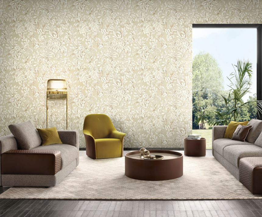 Luxury wallpaper with leaves Z46050, Trussardi 6, Zambaiti Parati