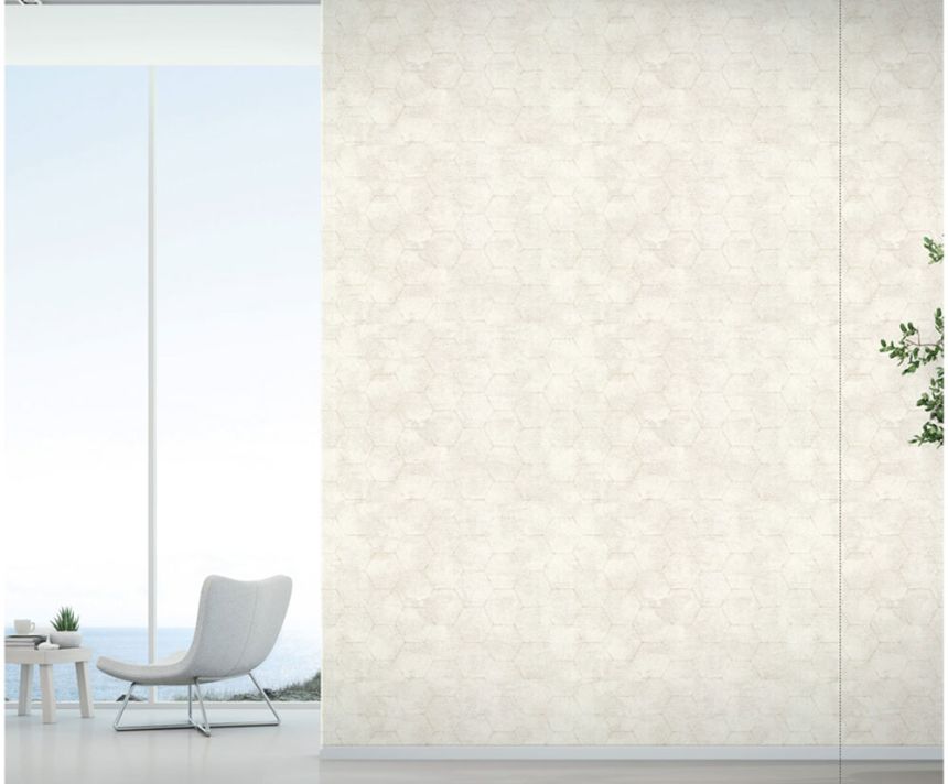 Luxury silver non-woven wallpaper with hexagons Z90048, Automobili Lamborghini 2, Zambaiti Parati