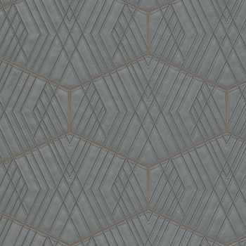 Silver non-woven wallpaper, geometric pattern Z90009, Automobili Lamborghini 2, Zambaiti Parati