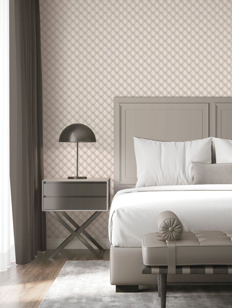 Luxury non-woven wallpaper with a fabric texture FT221222, Fabric Touch