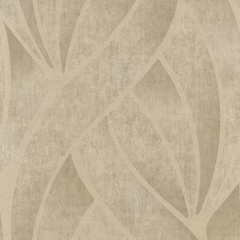 Brown-beige geometric design wallpaper, fabric texture 45245, Feeling, Emiliana