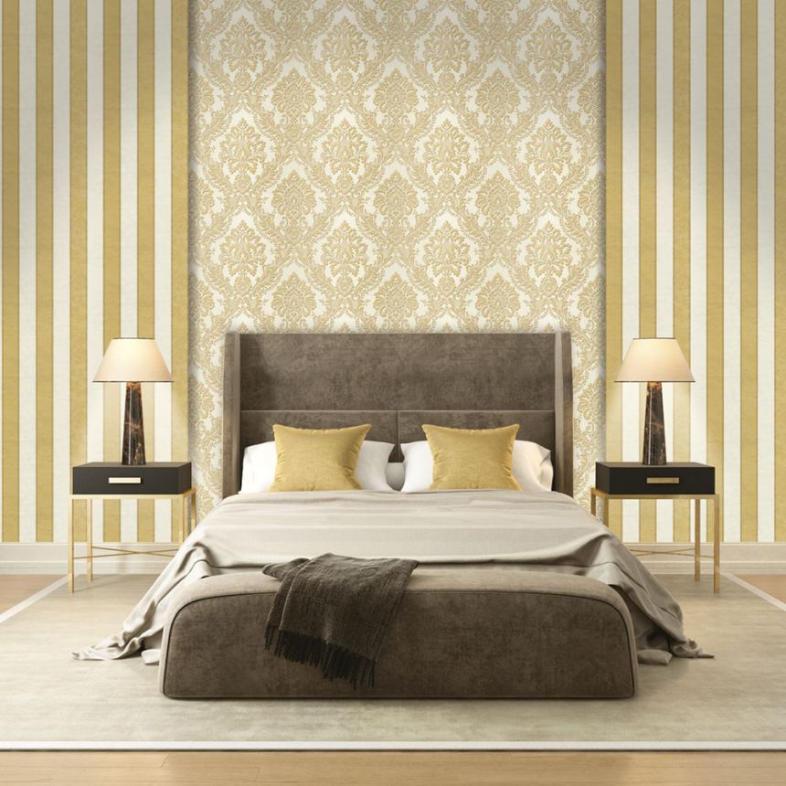 Non-woven baroque damask wallpaper 45222, Feeling, Emiliana