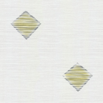 Non-woven wallpaper with a yellow geometric pattern 45208, Feeling, Emiliana