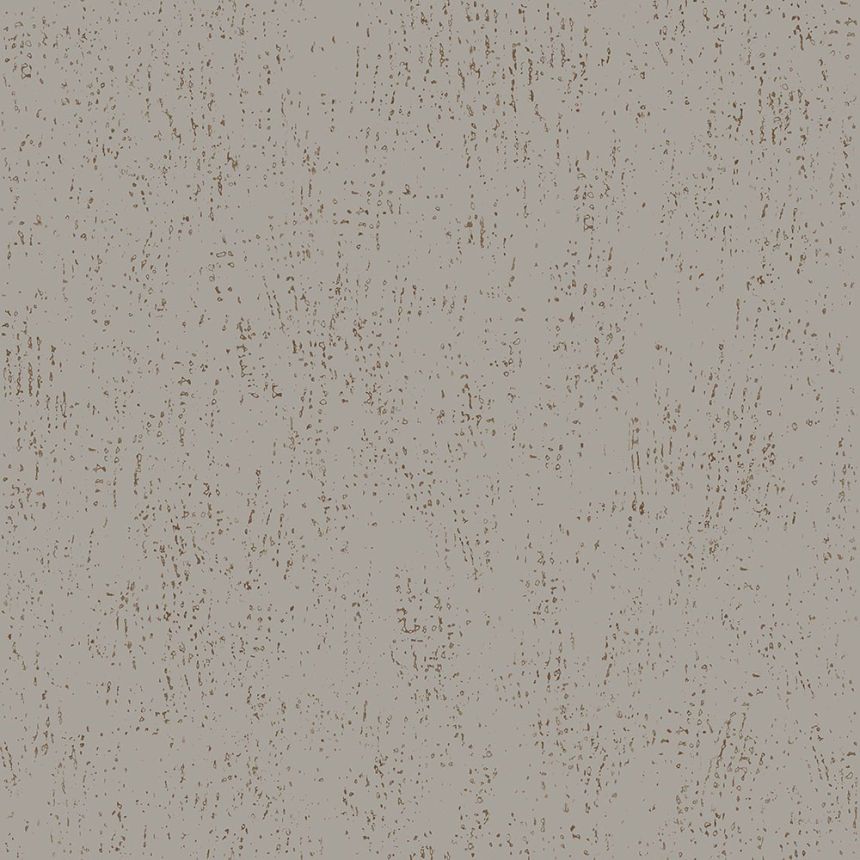 Brown metallic non-woven wallpape design vintage metal 347614, Matières - Metal, Origin