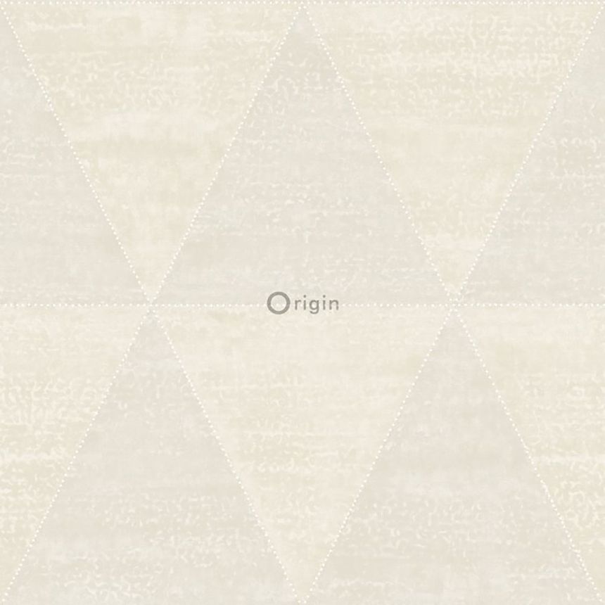 Gray metallic non-woven wallpaper, imitation of metal triangles 337256, Matières - Metal, Origin