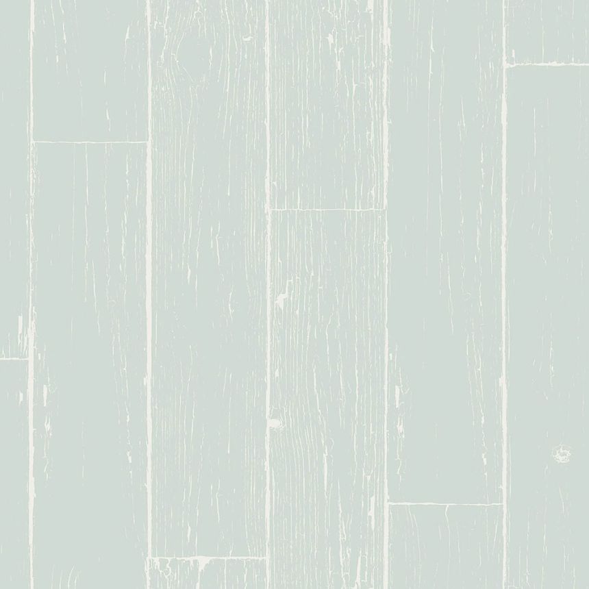 Gray-blue non-woven wallpaper, imitation wood, boards 347540, Matières - Wood, Origin