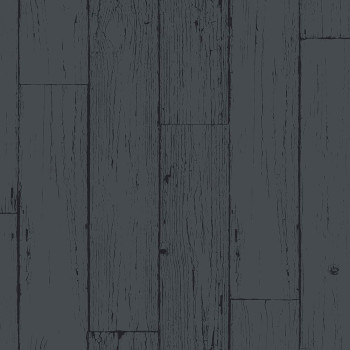 Non-woven wallpaper gray, imitation wood, planks 347537, Matières - Wood, Origin