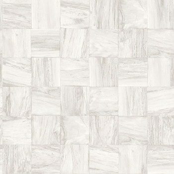 Gray-white non-woven wallpaper Wood, imitation wood paneling 347515, Matières - Wood, Origin