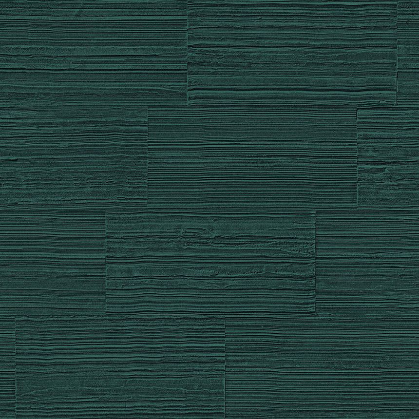 Non-woven wallpaper, imitation of green-black stone cladding 347578, Matières - Stone, Origin