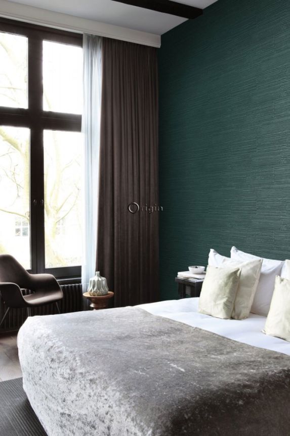 Non-woven wallpaper, imitation of green-black stone cladding 347578, Matières - Stone, Origin