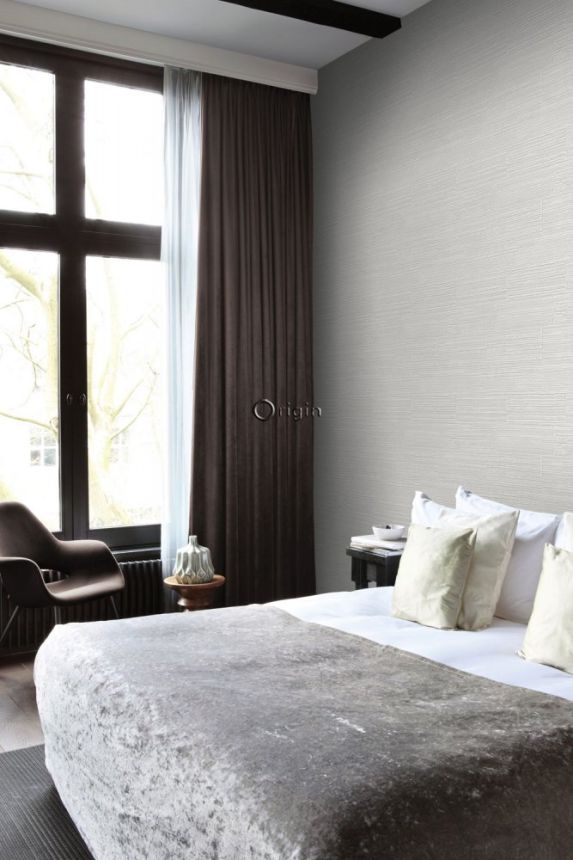 Non-woven wallpaper, imitation of gray-beige stone cladding 347576, Matières - Stone, Origin