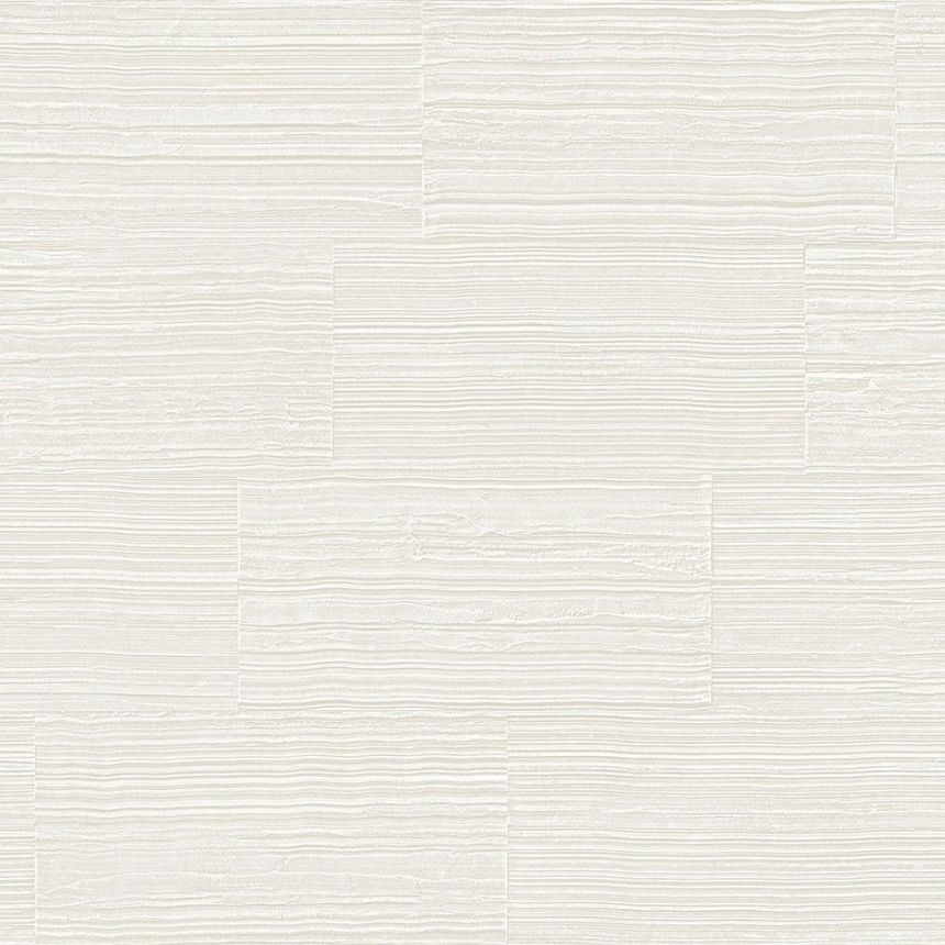 White non-woven wallpaper, imitation of semi-gloss stone cladding 347575, Matières - Stone, Origin