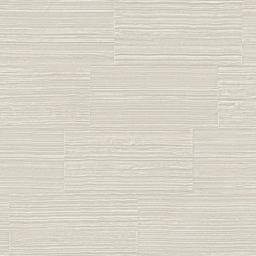 Non-woven wallpaper, imitation of gray-beige stone cladding 347574, Matières - Stone, Origin